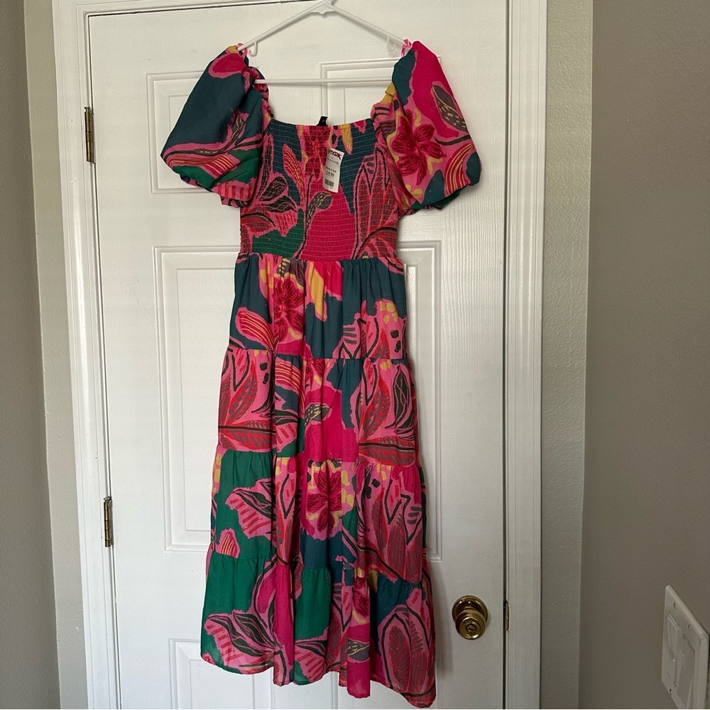 colorful midi/maxi dress! NWT